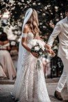 Bohemian Lace Beach Wedding Dress for Women