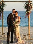 Vintage Ivory Lace Cowboy Wedding Dress Set