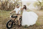 Boho Lace V-Neck Beach Wedding Dress