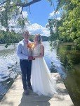 Boho Lace V-Neck Beach Wedding Dress