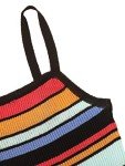 Vintage Striped Cami Crop Top for Women