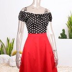 Vintage 1950s Rockabilly Polka Dot Blouse
