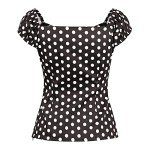 Vintage 1950s Rockabilly Polka Dot Blouse