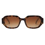 Retro Rectangle Tortoise Sunglasses for Women