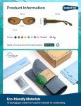 Retro Polarized Oval Sunglasses in Olive Brown