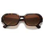 Retro Rectangle Tortoise Sunglasses for Women