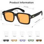 Retro 70s 80s Square Polarized Sunglasses for All