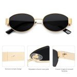 Vintage Style Oval Sunglasses for Women, UV400