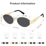 Vintage Style Oval Sunglasses for Women, UV400