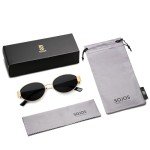 Vintage Style Oval Sunglasses for Women, UV400