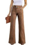 Vintage Brown Wide Leg High Waisted Jeans