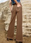 Vintage Brown Wide Leg High Waisted Jeans