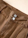 Vintage Brown Wide Leg High Waisted Jeans