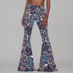 Vintage High Waisted Paisley Flare Bell Bottoms