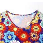 Blue 60s 70s Hippie Disco Dress for Women