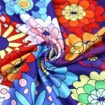 Blue 60s 70s Hippie Disco Dress for Women