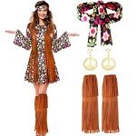 70s Hippie Costume Set for Disco Parties