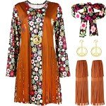 70s Hippie Costume Set for Disco Parties