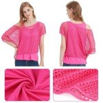 Wildparty Women's 80s 90s Off-Shoulder Neon Top