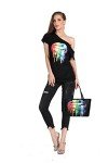 80s Retro Off-Shoulder Neon Sweatshirt Tunic