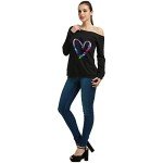 MagicMK Women's 80s Neon Off-Shoulder Sweatshirt