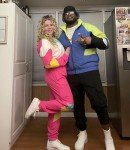 Retro Color Block 80s/90s Windbreaker Tracksuit Set