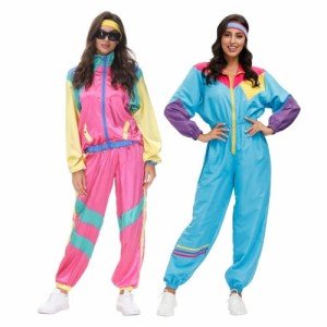 80s Retro Hip Hop Windbreaker Tracksuit Set