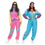 80s Retro Hip Hop Windbreaker Tracksuit Set