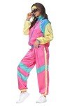 80s Retro Hip Hop Windbreaker Tracksuit Set