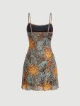 Milumia Women's Retro 90s Mini Dress with Trim