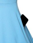 Light Blue 1950s Vintage Goth Swing Dress