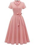 Vintage A-Line Midi Tea Party Dress for Women