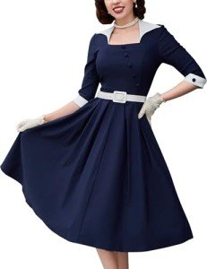 50s Vintage Retro Casual Swing Midi Dress