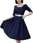 50s Vintage Retro Casual Swing Midi Dress