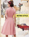 Vintage A-Line Midi Tea Party Dress for Women