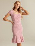 Vintage Rose Fishtail Bodycon Pencil Dress