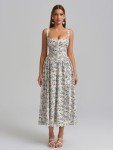 Floral Midi Dress with Pockets for Women