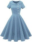 1950s Retro Audrey Hepburn Style Cocktail Dress