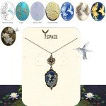 Lucky Clover Cameo Necklace with Heart Charms
