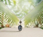 Lucky Clover Cameo Necklace with Heart Charms