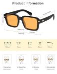 Retro 70s 80s Square Polarized Sunglasses for All