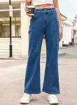 Vintage Brown Wide Leg High Waisted Jeans