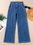 Vintage Brown Wide Leg High Waisted Jeans