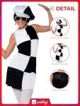 60s Black & White Party Girl Costume for Women