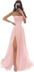 Blush Pink Sequin Cowl Neck Prom Dress