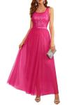 BeryLove Sequin Party Dress in Rose Red