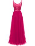 BeryLove Sequin Party Dress in Rose Red