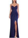 Navy Blue Ruched Spaghetti Strap Maxi Dress