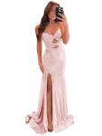 Blush Pink Sequin Mermaid Prom Dress for Teens