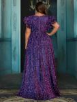 Plus Size Purple A-Line Summer Wedding Guest Dress